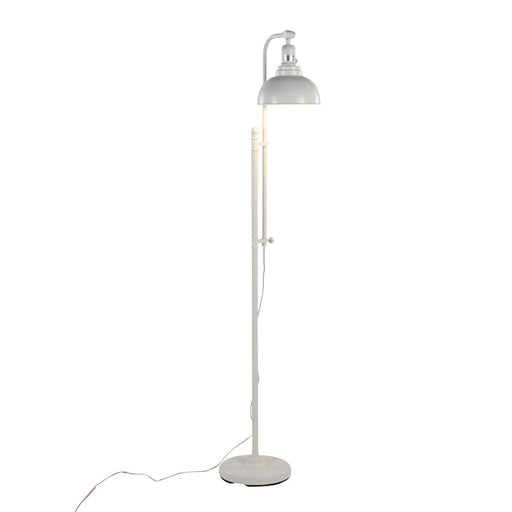 LumiSource Emery Floor Lamp in White Metal