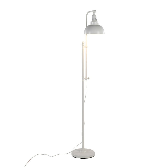 LumiSource Emery Floor Lamp in White Metal