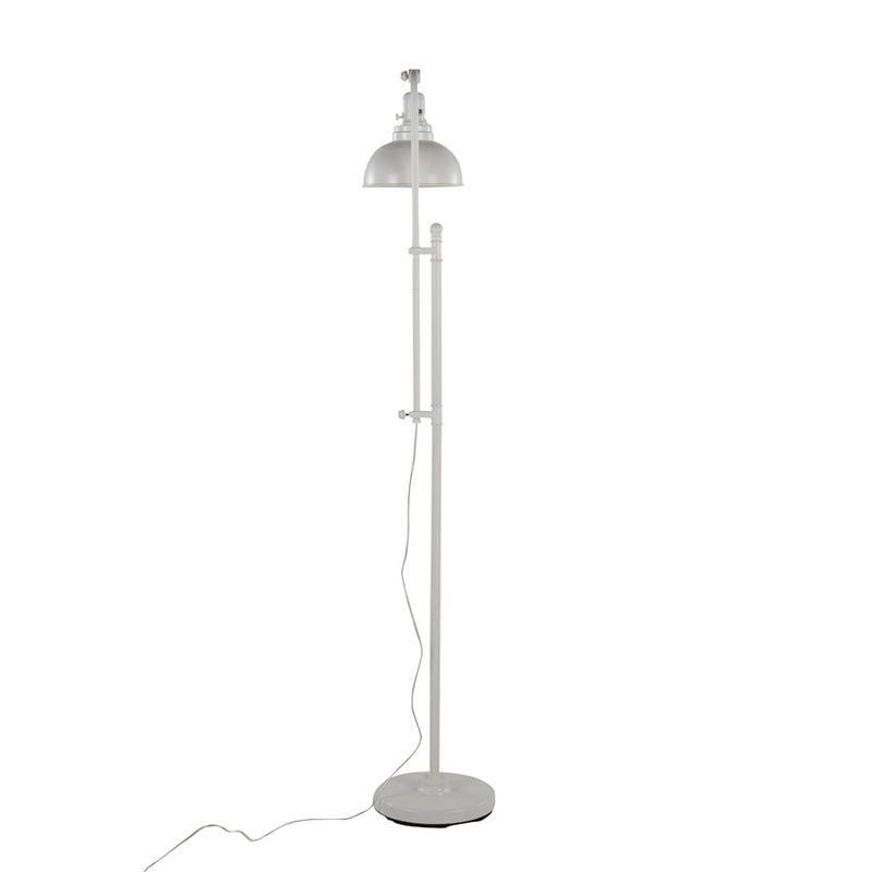 LumiSource Emery Floor Lamp in White Metal