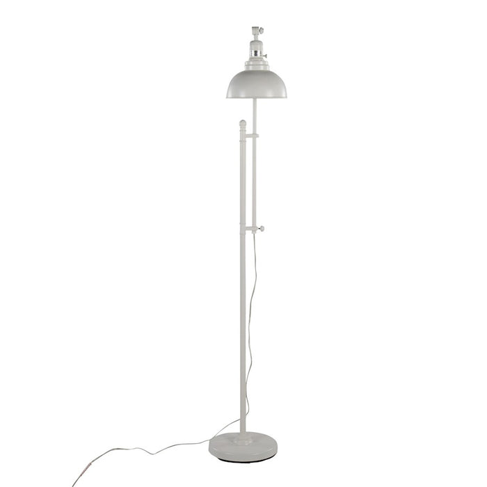 LumiSource Emery Floor Lamp in White Metal