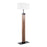 LumiSource Live Edge Floor Lamp, Black/Walnut/White - L-LIVEEDGEFLBKWL-W