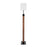 LumiSource Live Edge Floor Lamp, Black/Walnut/White
