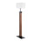 LumiSource Live Edge Floor Lamp, Black/Walnut/White