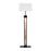 LumiSource Live Edge Floor Lamp, Black/Walnut/White