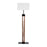 LumiSource Live Edge Floor Lamp, Black/Walnut/White