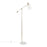 LumiSource Marcel Floor Lamp, White/Gold/Clear - L-MARCLFLAUW