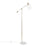 LumiSource Marcel Floor Lamp, White/Gold/Clear