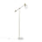 LumiSource Marcel Floor Lamp, White/Gold/Clear