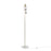 LumiSource Marcel Floor Lamp, White/Gold/Clear