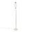 LumiSource Marcel Floor Lamp, White/Gold/Clear