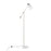 LumiSource Marcel Floor Lamp, White/Nickel/Clear - L-MARCLFLNIW