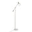 LumiSource Marcel Floor Lamp, White/Nickel/Clear