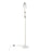 LumiSource Marcel Floor Lamp, White/Nickel/Clear