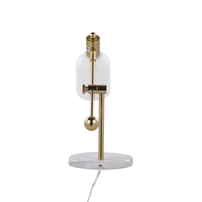LumiSource Marcel Table Lamp in Gold Metal/Frosted Glass