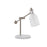 LumiSource Marcel Table Lamp in Nickel Metal/Frosted Glass - L-MARCLTBNI-GL
