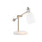 LumiSource Marcel Table Lamp in Nickel Metal/Frosted Glass