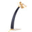 LumiSource Noah Table Lamp, Black Wood/Gold Metal