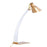 LumiSource Noah Table Lamp, White Wood/Gold Metal