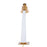LumiSource Noah Table Lamp, White Wood/Gold Metal