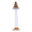 LumiSource Noah Table Lamp, White Wood/Gold Metal