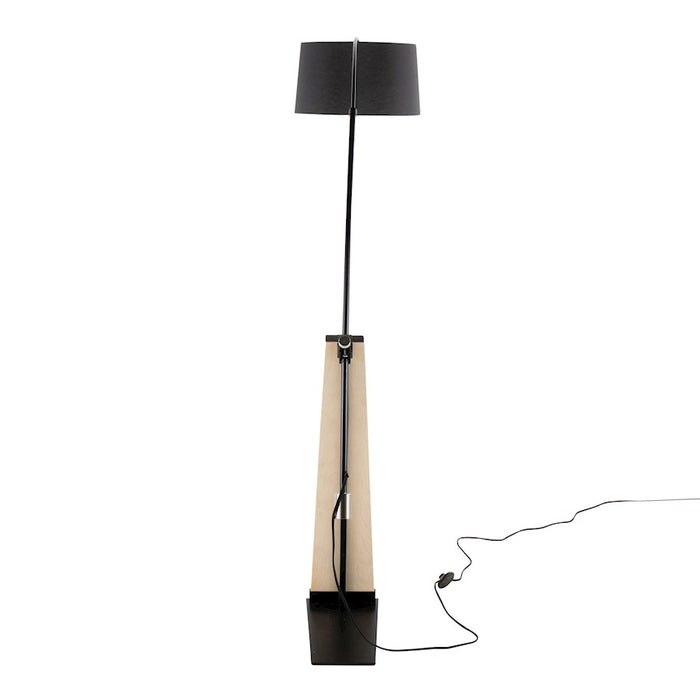 LumiSource Robyn Floor Lamp, Natural Wood/Black