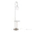 LumiSource Trombone Floor Lamp/Table, Nickel/Clear/White