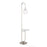 LumiSource Trombone Floor Lamp/Table, Nickel/Clear/White