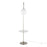 LumiSource Trombone Floor Lamp/Table, Nickel/Clear/White