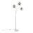 LumiSource Willow Floor Lamp in Brushed Nickel/White Marble - L-WILLOWNI