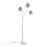 LumiSource Willow Floor Lamp in Brushed Nickel/White Marble