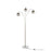 LumiSource Willow Floor Lamp in Brushed Nickel/White Marble