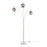 LumiSource Willow Floor Lamp in Brushed Nickel/White Marble