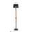 LumiSource Archer Floor Lamp, Black/Walnut Wood