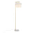 LumiSource Fran Floor Lamp, White Marble/Gold/White Linen Shade