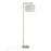 LumiSource Fran Floor Lamp, White Marble/Gold/White Linen Shade