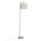 LumiSource Fran Floor Lamp, White Marble/Gold/White Linen Shade