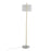 LumiSource Fran Floor Lamp, White Marble/Gold/White Linen Shade