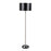 LumiSource Hilton Floor Lamp in Nickel/Black Metal