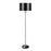 LumiSource Hilton Floor Lamp in Nickel/Black Metal