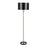 LumiSource Hilton Floor Lamp in Nickel/Black Metal