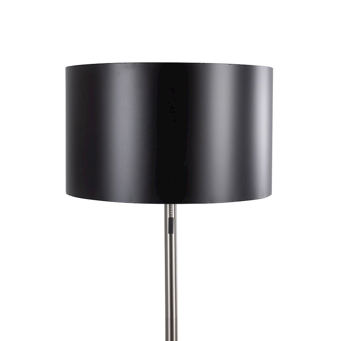 LumiSource Hilton Floor Lamp in Nickel/Black Metal
