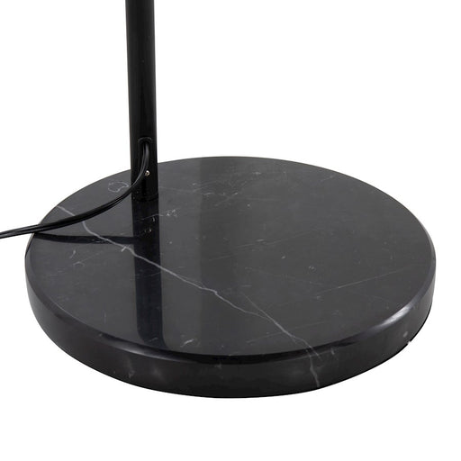 LumiSource March Floor Lamp, Black Marble/Black/Antique Brass