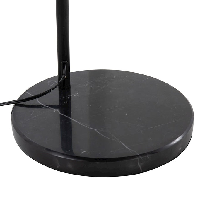 LumiSource March Floor Lamp, Black Marble/Black/Antique Brass