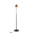 LumiSource March Floor Lamp, Black Marble/Black/Antique Brass