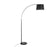 LumiSource March Floor Lamp, Black Marble/Black/Black Linen