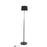 LumiSource March Floor Lamp, Black Marble/Black/Black Linen