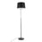LumiSource March Floor Lamp, Black Marble/Black/Black Linen