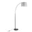 LumiSource March Floor Lamp, Black Marble/Black/Grey Linen - LFL-MARCHBKMGY