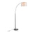 LumiSource March Floor Lamp, Black Marble/Black/Grey Linen