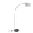LumiSource March Floor Lamp, Black Marble/Black/Grey Linen